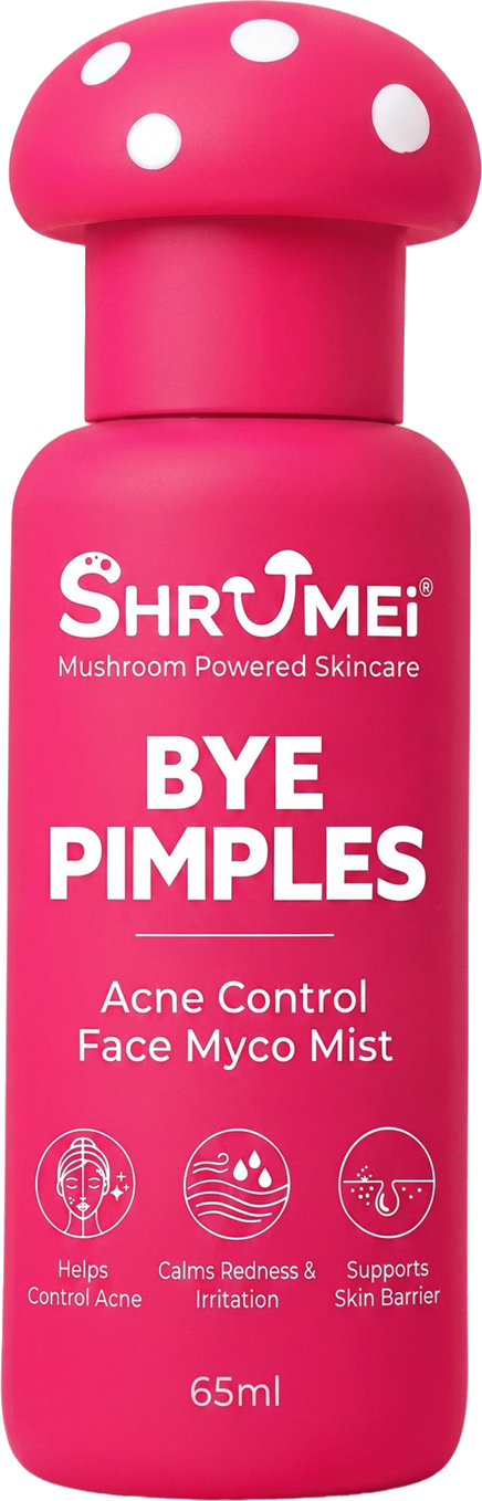 BYE PIMPLES mushroom-shaped bottle